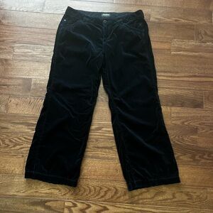 Eddie Bauer Black Velvet Wide Leg Trousers